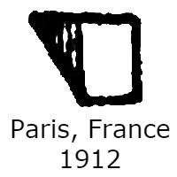 triangle, square, lines, letter v